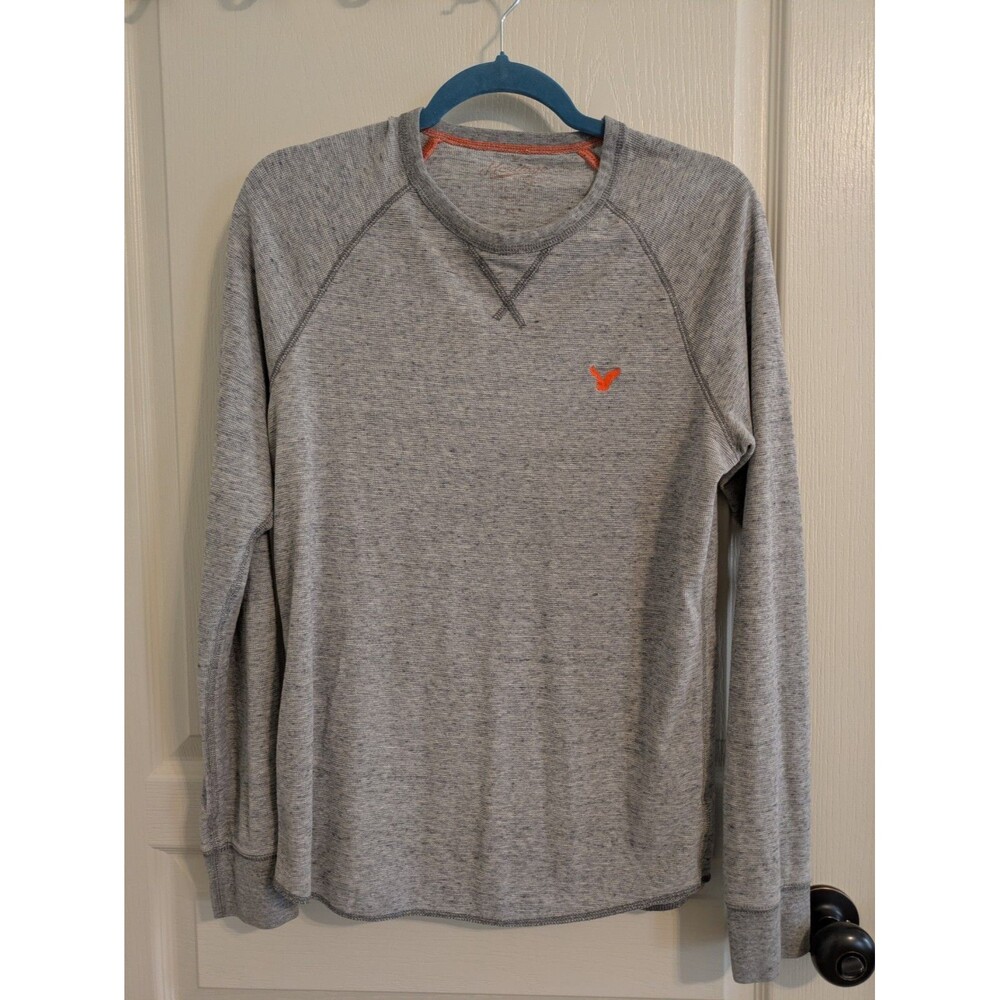 Men's American Eagle Outfitters Heritage Thermal Long Sleeve Gray Size Large